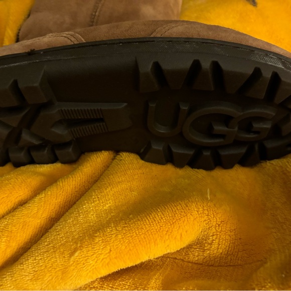 UGG: ULTRA TALL "REVIVAL" Chestnut Suede Boots - Picture 6 of 6